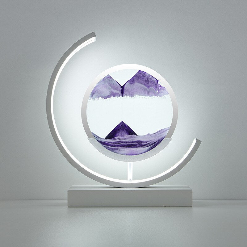 Sand Art Ambient Lamp, TerraGlow Light Sculpture For Calm Rooms