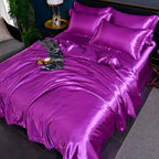 Velouria Silky Satin Duvet Cover, 17 Colours, 5 Sizes Plus Pillowcases