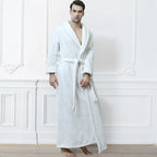 CozyNest Thermal Flannel Maternity Robe, Extra-Long Fit