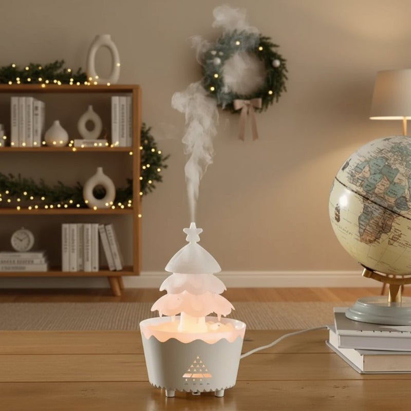 Doftspridare med julgransdoft, justerbar dimma och LED-ljus - Fioriscas
