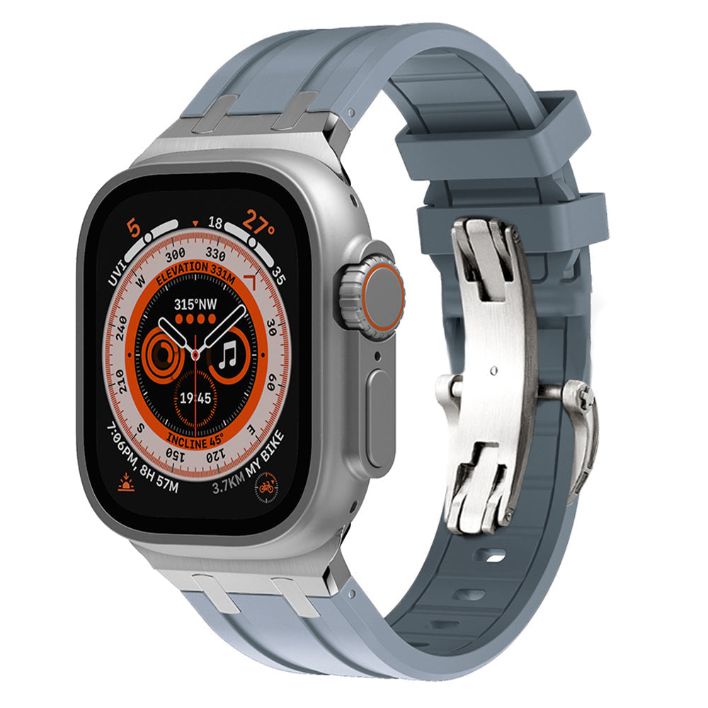 Novara Silikon-Armband für die Apple Watch mit Titan-Adapter und Schmetterlingsverschluss