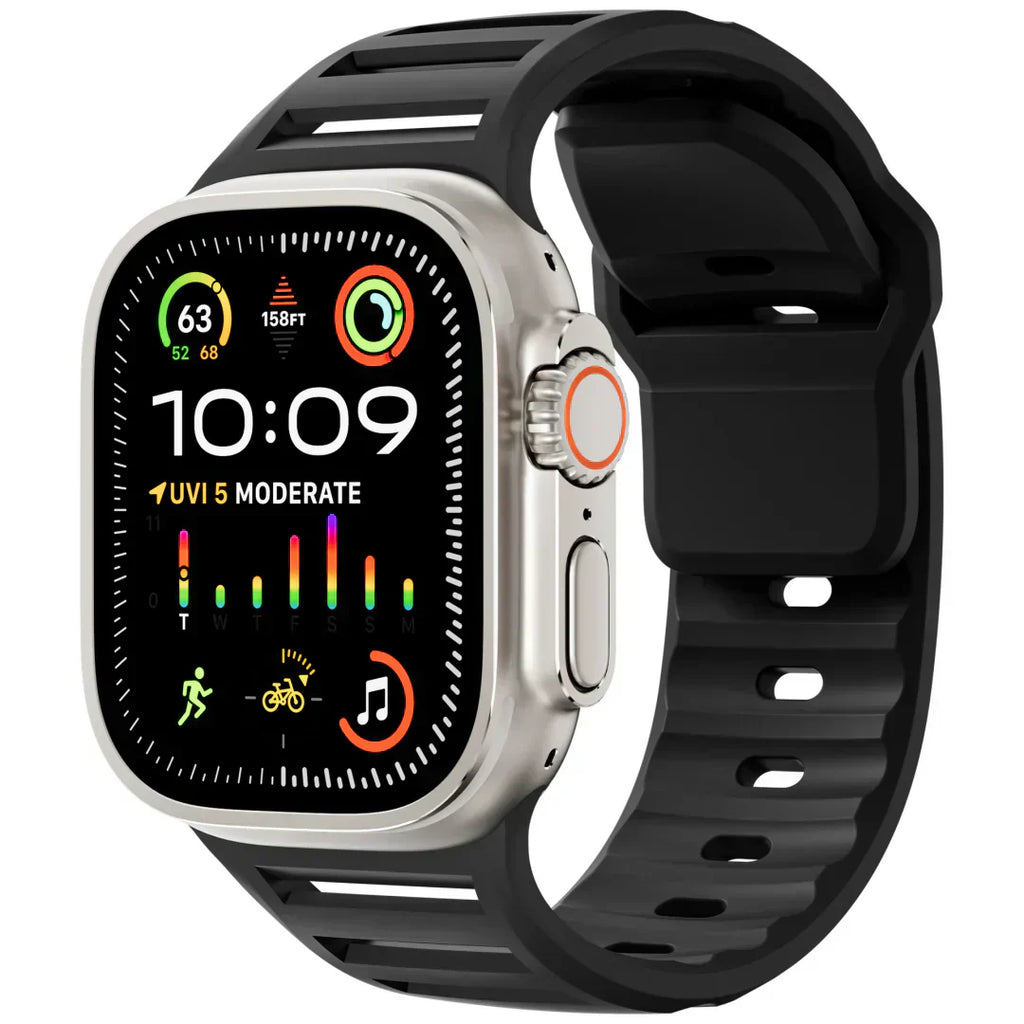 Apple Watch用シリコンバンド、VertoBand 通気性スポーツストラップ（バックル付き）