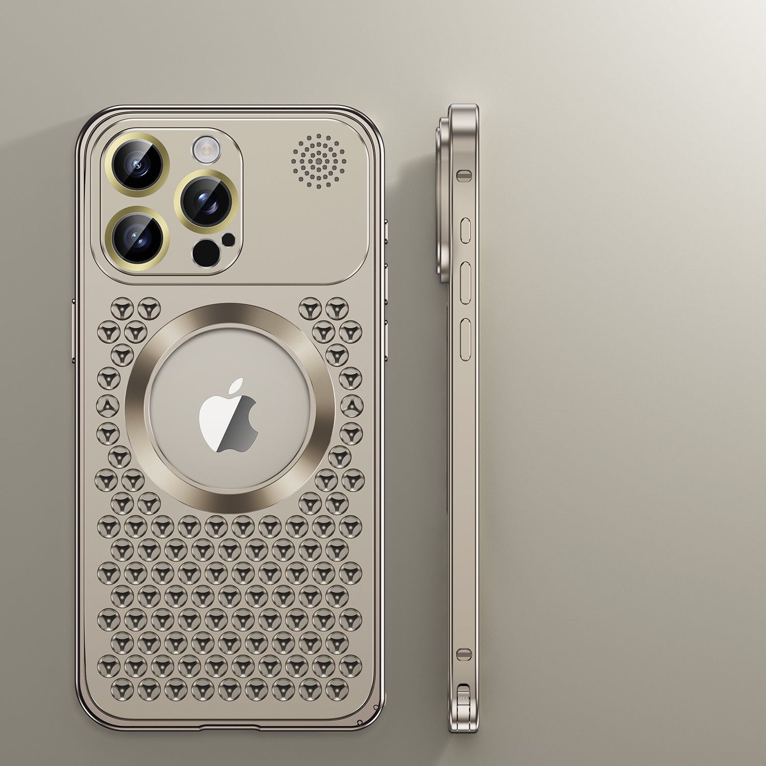 iPhone-etui i titanium-aluminiumlegering, Vellon ultratyndt kantløst design
