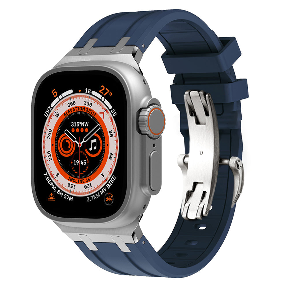 Novara Silikon-Armband für die Apple Watch mit Titan-Adapter und Schmetterlingsverschluss