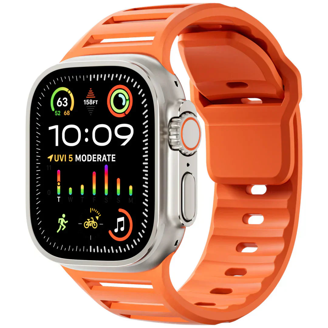Apple Watch用シリコンバンド、VertoBand 通気性スポーツストラップ（バックル付き）
