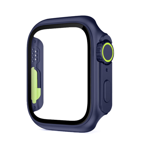 Apple Watch Bumper Case, Tempered Glass Screen Shield, Ultra-Style Look