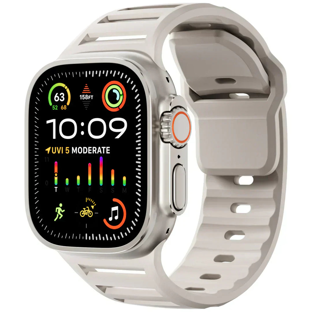 Apple Watch用シリコンバンド、VertoBand 通気性スポーツストラップ（バックル付き）