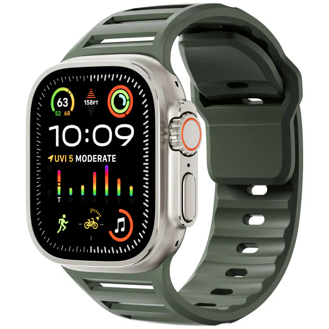 Apple Watch用シリコンバンド、VertoBand 通気性スポーツストラップ（バックル付き）
