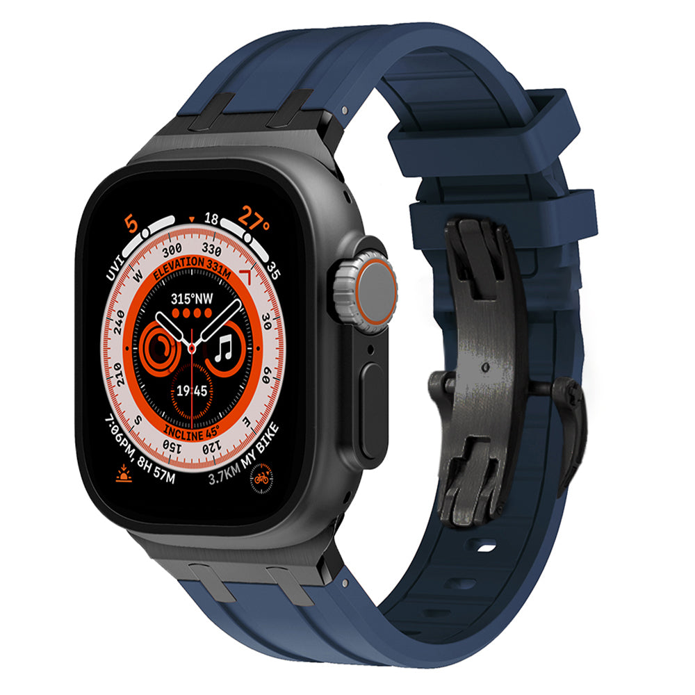 Novara Silikon-Armband für die Apple Watch mit Titan-Adapter und Schmetterlingsverschluss