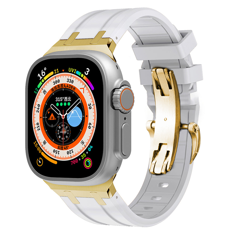 Novara Silikon-Armband für die Apple Watch mit Titan-Adapter und Schmetterlingsverschluss