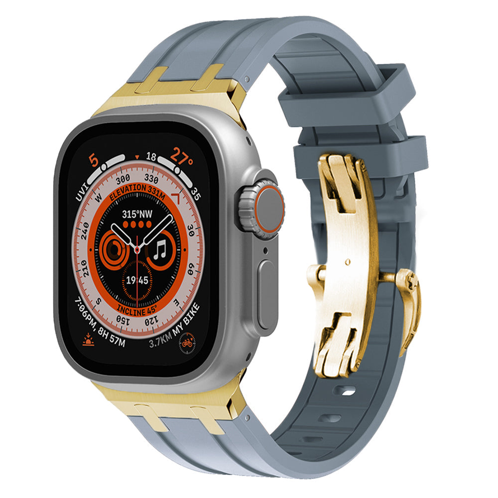 Novara Silikon-Armband für die Apple Watch mit Titan-Adapter und Schmetterlingsverschluss