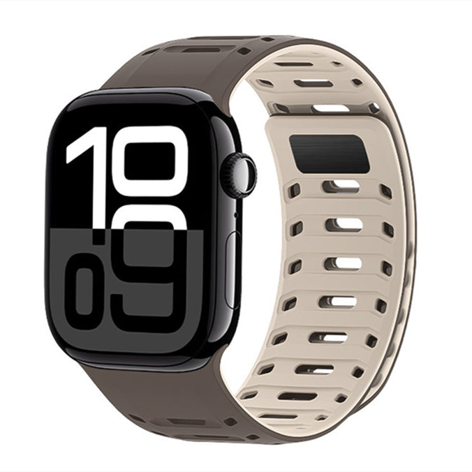 Siliconen sportband voor Apple Watch, verstelbare magnetische sluiting