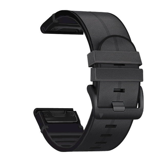Averin Leather-Silicone Hybrid Band for Garmin Fenix 8, 7X, 7, 5X, 5, 6