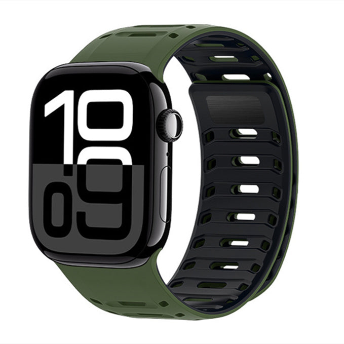 Siliconen sportband voor Apple Watch, verstelbare magnetische sluiting
