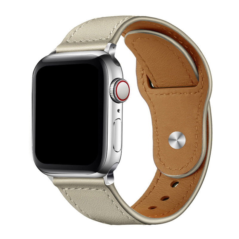 Correia de Loop em Pele Vegana para Apple Watch, Fecho de Pino e Encaixe