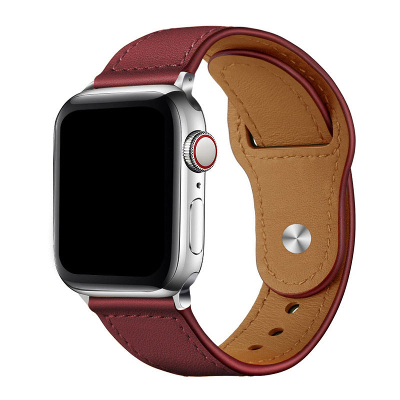 Correia de Loop em Pele Vegana para Apple Watch, Fecho de Pino e Encaixe
