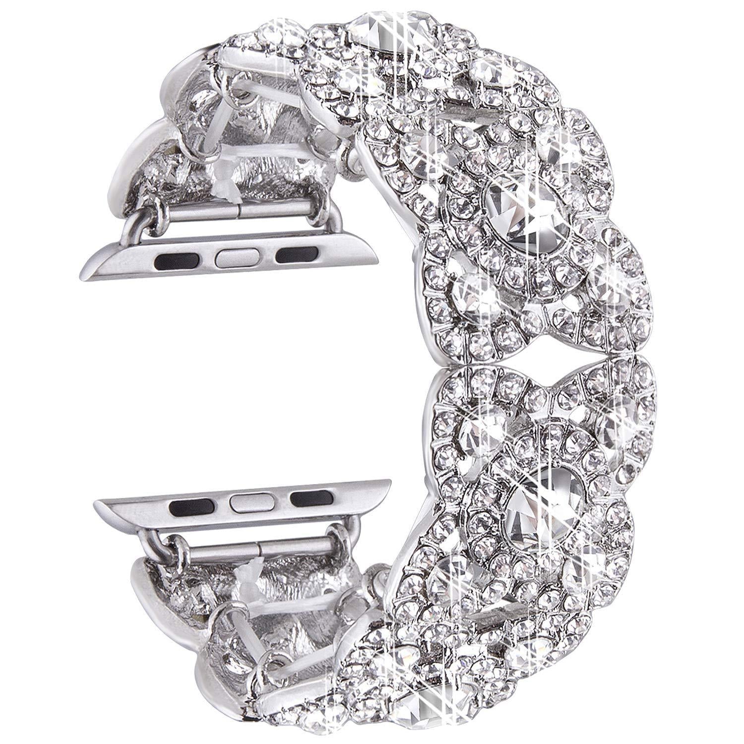Náramek Petaluxe s květinovým diamantovým akcentem pro Apple Watch