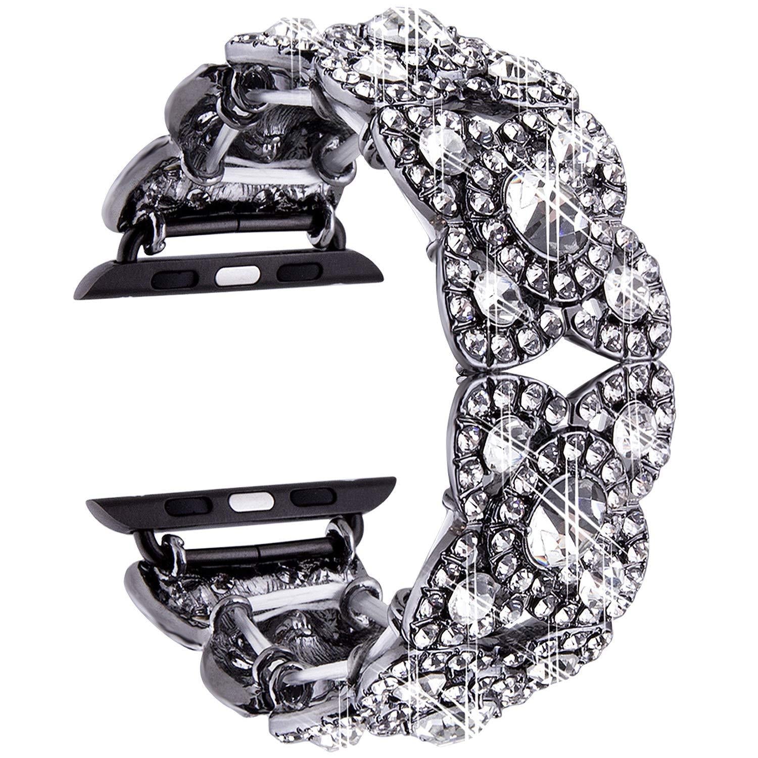 Náramek Petaluxe s květinovým diamantovým akcentem pro Apple Watch