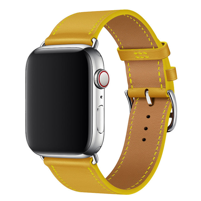 Marvelle valódi bőr Apple Watch szíj, kézzel varrott pánt, 38-49 mm