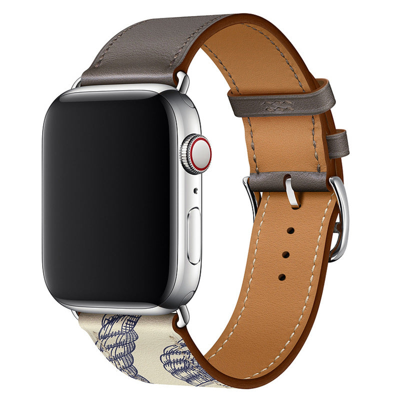 Marvelle valódi bőr Apple Watch szíj, kézzel varrott pánt, 38-49 mm