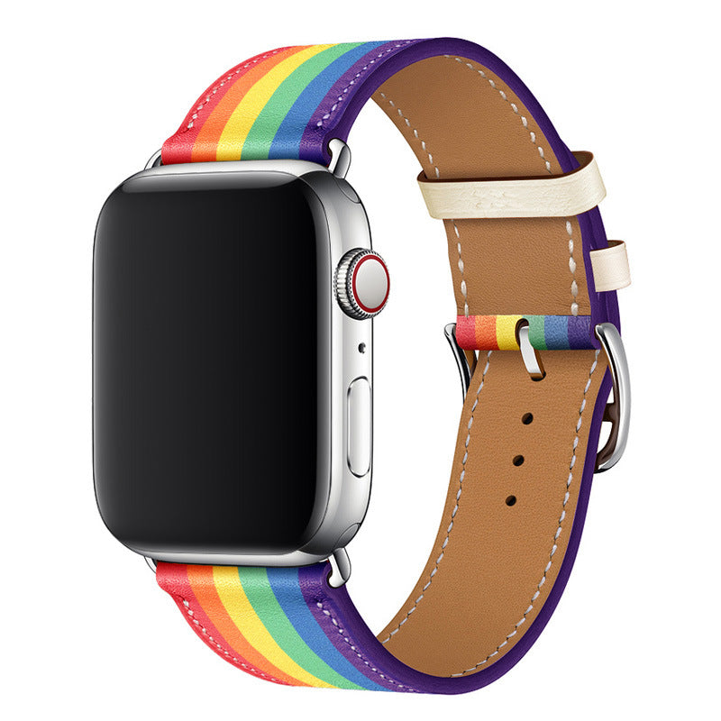 Marvelle valódi bőr Apple Watch szíj, kézzel varrott pánt, 38-49 mm