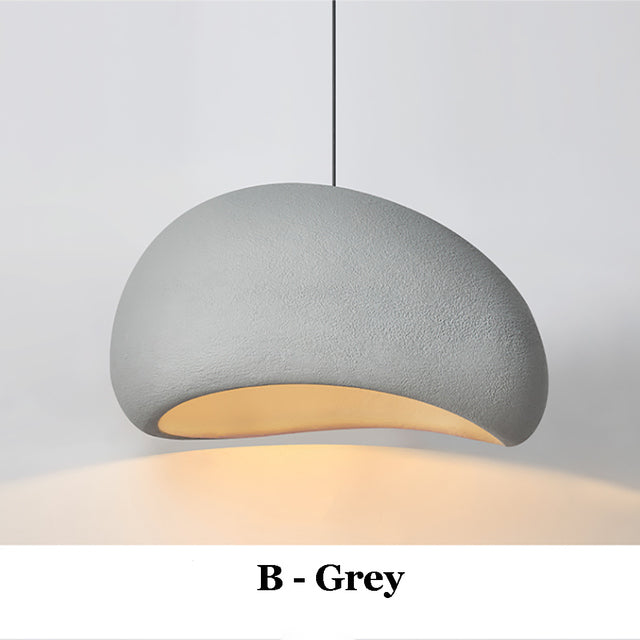 Nordic Wabi-Sabi Pendant Light, Adjustable Drop, Four Diameters