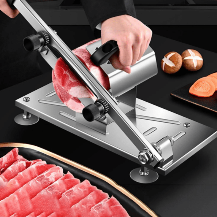 Fatiador de alimentos ajustável com múltiplas espessuras de corte para cozinhar sem stress - Fioriscas