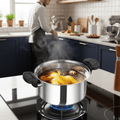Panela de Pressão Compacta em Aço Inoxidável para Refeições Rápidas em Qualquer Lugar - Fioriscas