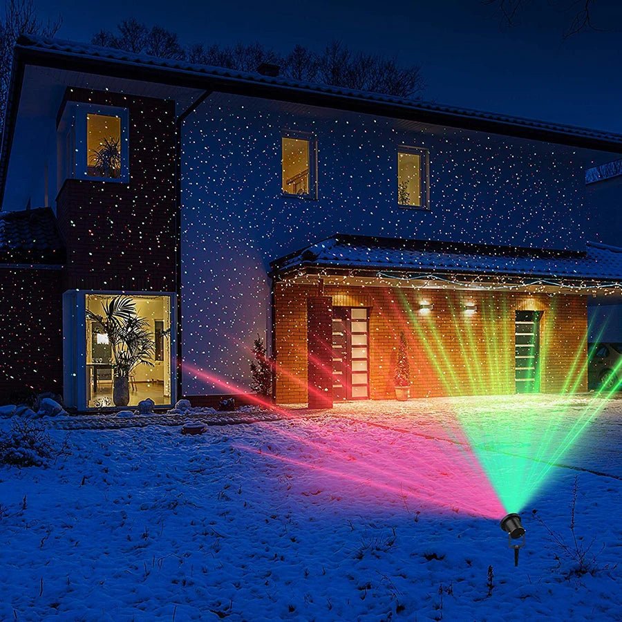 Färgstark laserprojektor för utomhusdekorationer och fester - Fioriscas