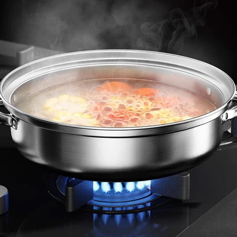 3-tier stainless steel steamer with glass lid - Fioriscas