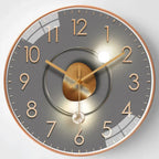 Lautlose, nicht tickende Wanduhr mit klassischem rundem Zifferblatt für Schlafzimmer oder Büro