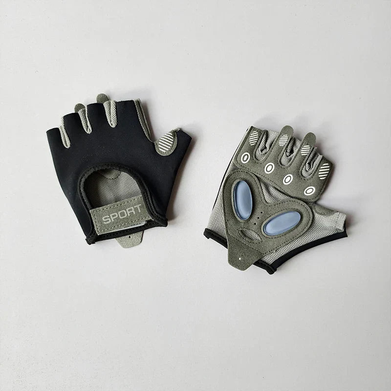 Guantes de entrenamiento antideslizantes con acolchado de agarre de silicona para levantamiento de pesas