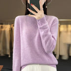 Astraweave Damenpullover aus Merinowolle mit Rundhalsausschnitt für alltägliche Wärme