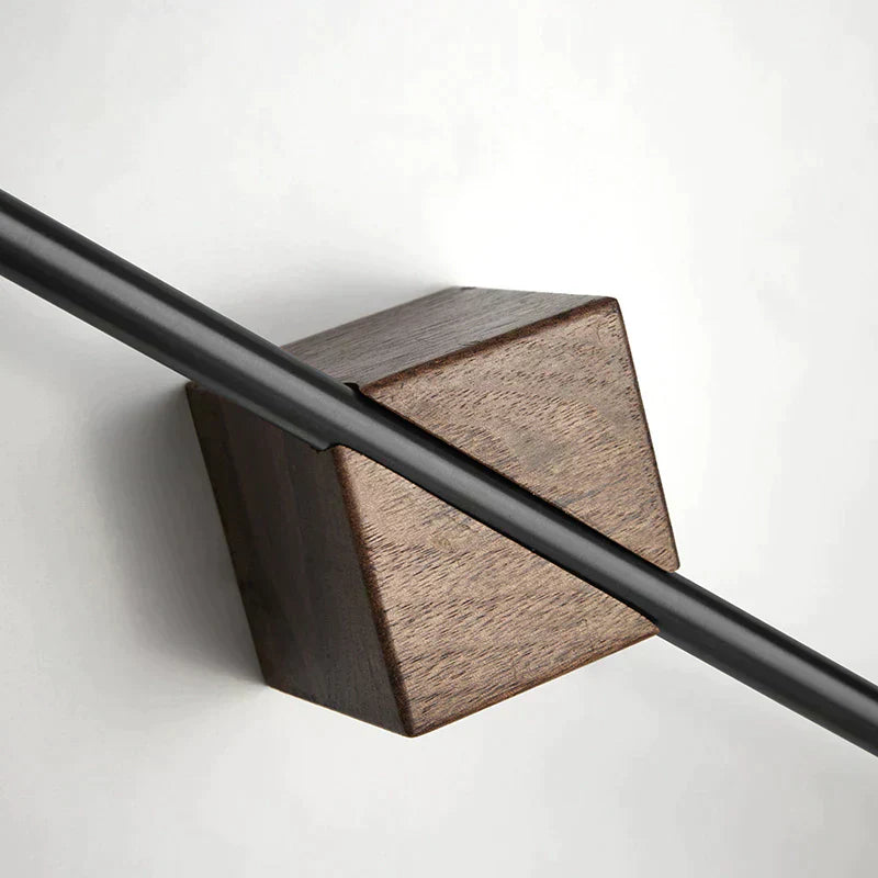 Elmora Towel Holder in Woodgrain-Finish Stainless Steel, Black or Gold