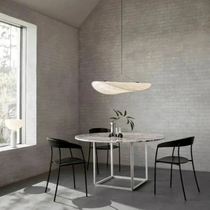 Lyra Hand-Knitted Tyvek LED Pendant Light With Chip Pattern