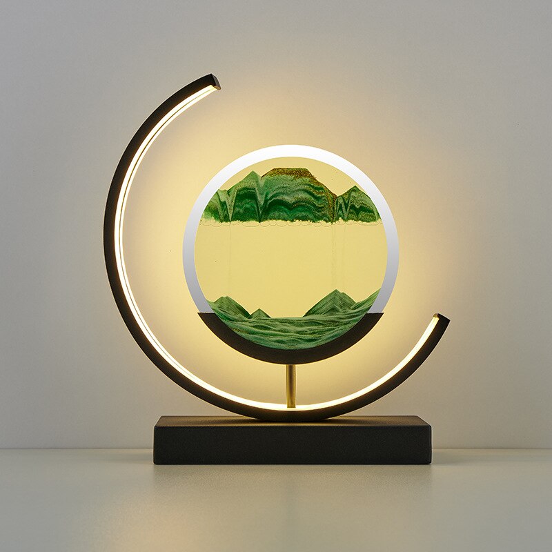 Sand Art Ambient Lamp, TerraGlow Light Sculpture For Calm Rooms