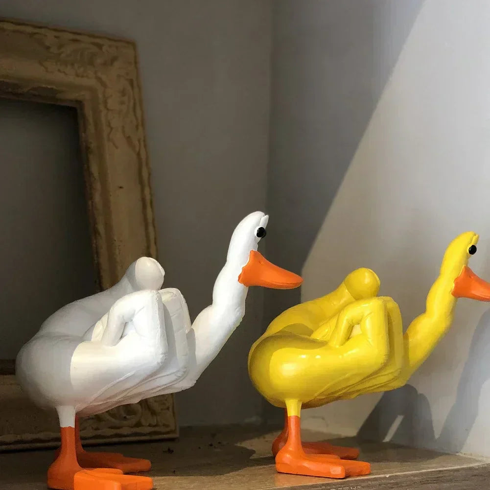 Statuetta di anatra in resina Marvento per esposizione interna ed esterna, 6,1 pollici