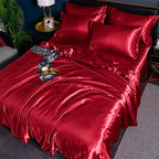 Velouria Silky Satin Duvet Cover, 17 Colours, 5 Sizes Plus Pillowcases