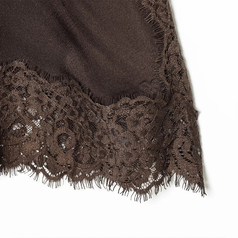 Ensemble Vintage Café Bohème I Haut en Dentelle & Jupe Mi-Longue Chic