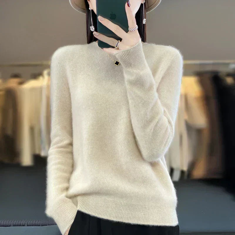 Merino Wool Knitwear Sweater, NexaWeave Casual Everyday Pullover