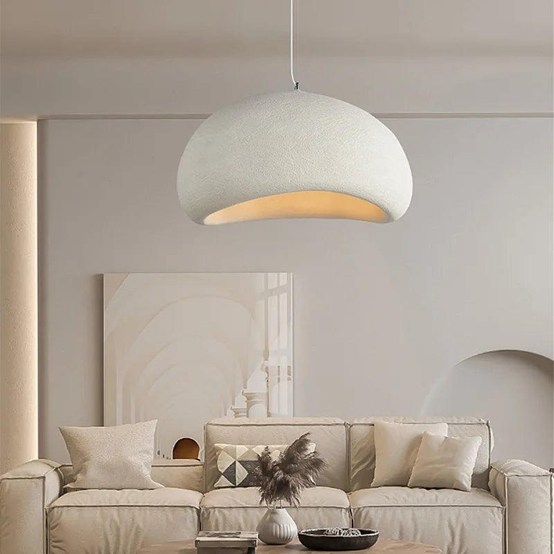 Nordic Wabi-Sabi Pendant Light, Adjustable Drop, Four Diameters