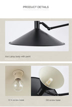 NovaSwing Wall Lamp, Swing-Arm Reach, Plug-In With Frosted Shade