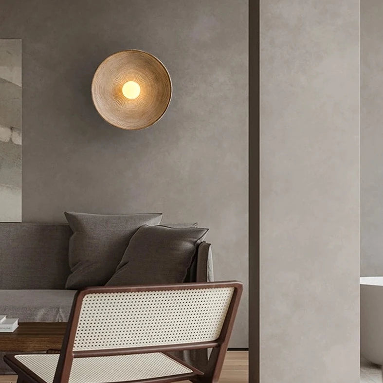 Applique da parete in metallo stile desertico SolaraDune con LED bianco caldo
