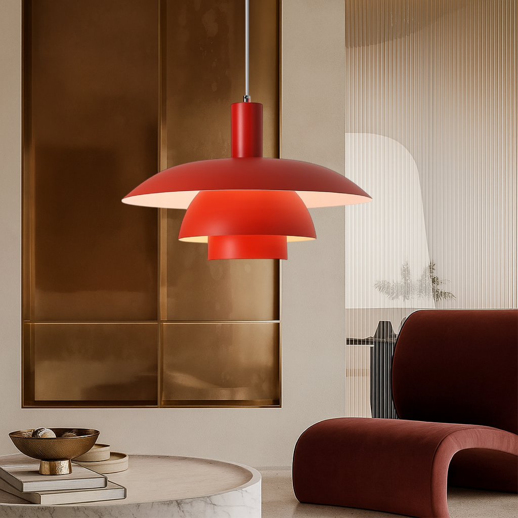 Lampada a sospensione Liora in stile nordico, in quattro colori e due dimensioni