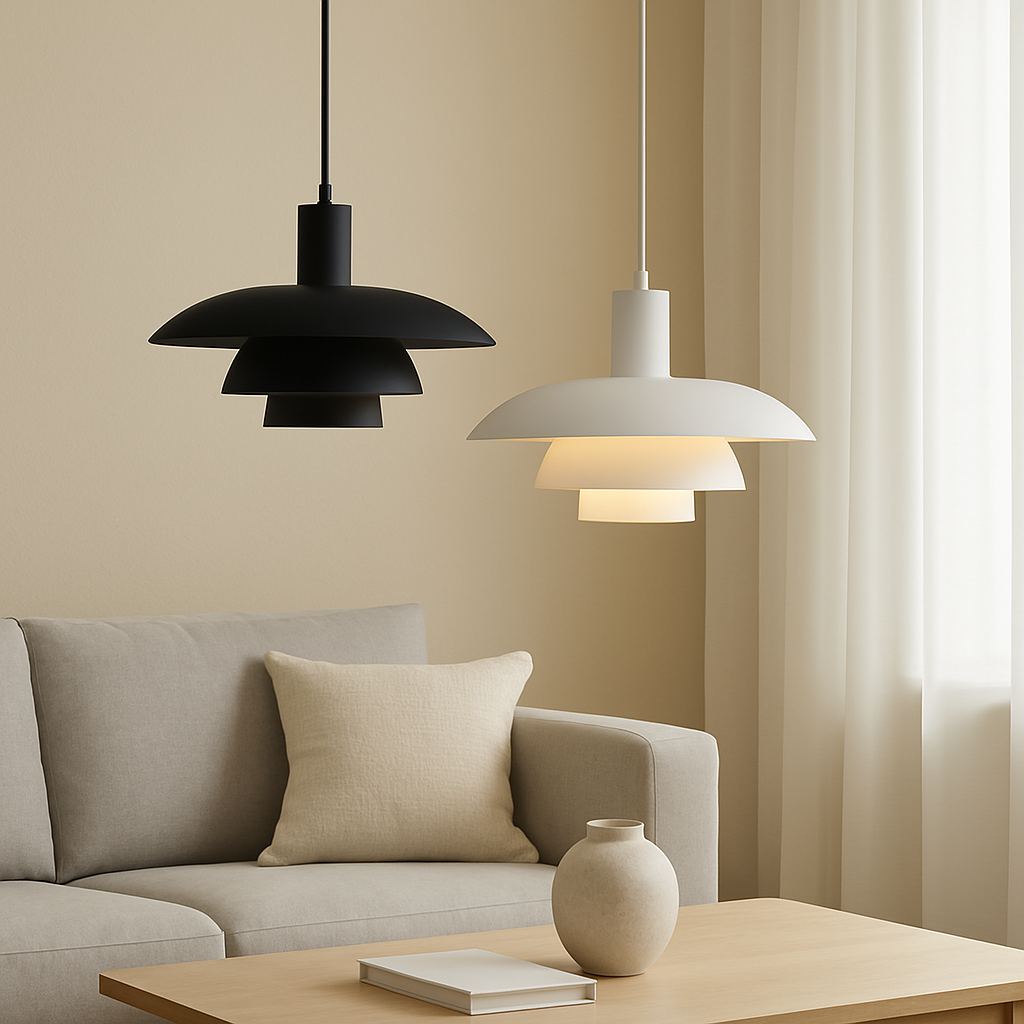 Lampada a sospensione Liora in stile nordico, in quattro colori e due dimensioni
