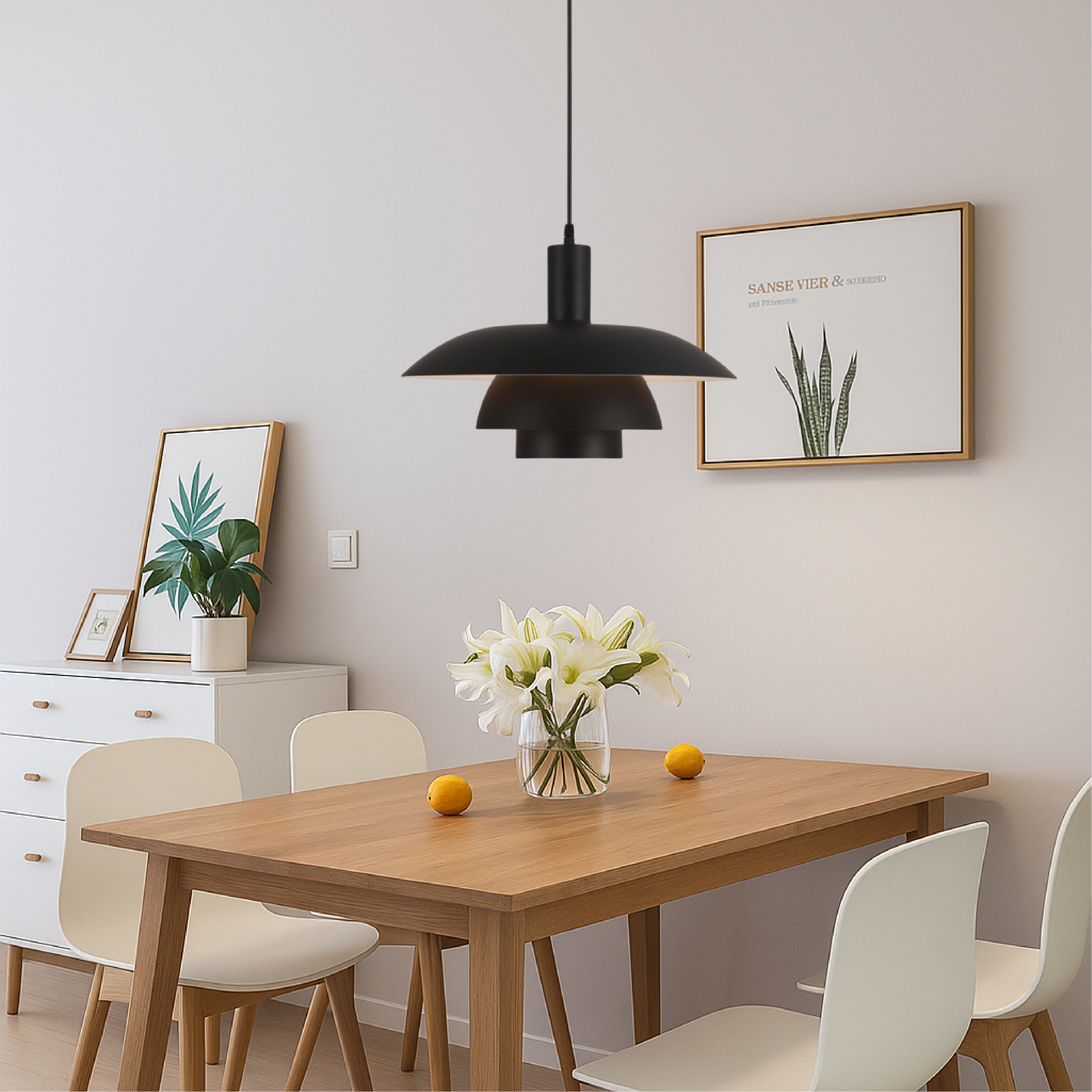 Lampada a sospensione Liora in stile nordico, in quattro colori e due dimensioni