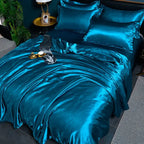 Velouria Silky Satin Duvet Cover, 17 Colours, 5 Sizes Plus Pillowcases