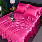 Velouria Silky Satin Duvet Cover, 17 Colours, 5 Sizes Plus Pillowcases
