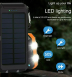 Bateria externa solar impermeável SolarCharge Elite para viagens
