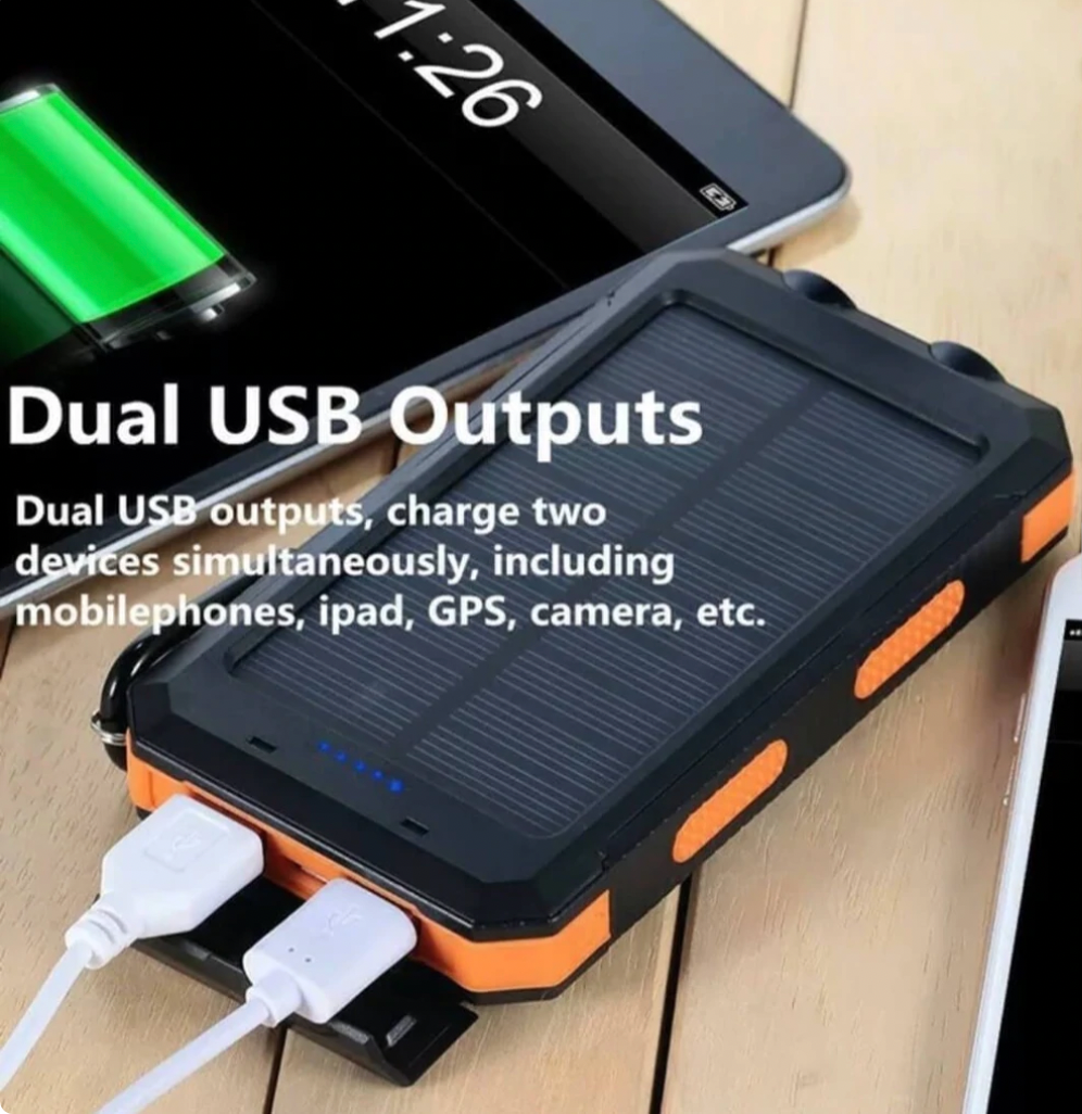 Bateria externa solar impermeável SolarCharge Elite para viagens